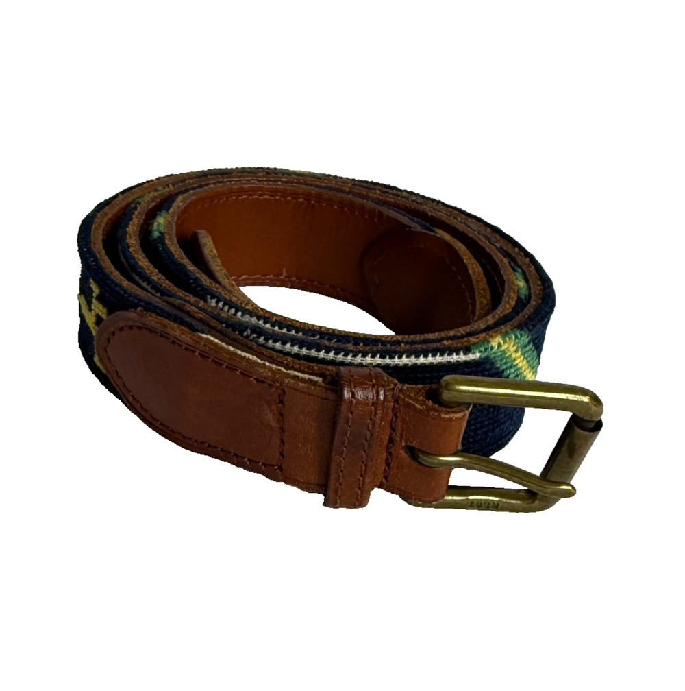 Men's 34" Polo Ralph Lauren Nautical Needlepoint Belt Pattern